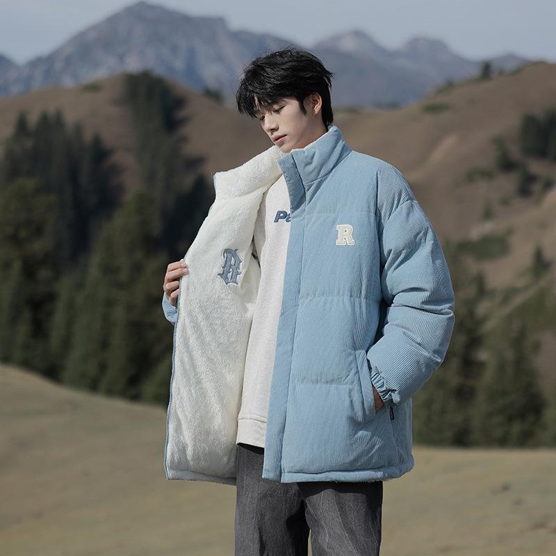 Corduroy Cotton Jacket for Men and Women, Winter Jacket for Korean Style Cotton Jacket for Thickened Couples