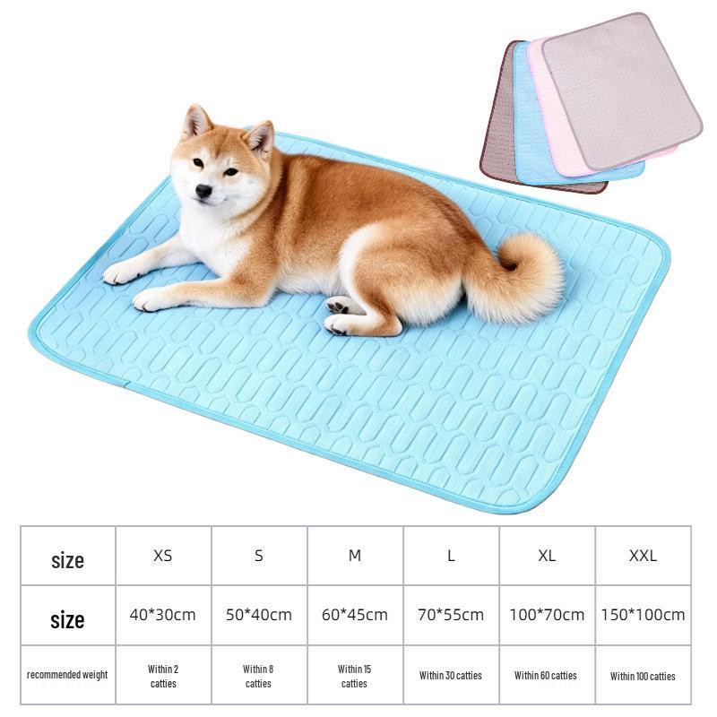 Breathable Summer Ice Silk Cooling Mat for Pets - Easy Wash for Cats & Dogs, Universal Size for Small to Large Breeds