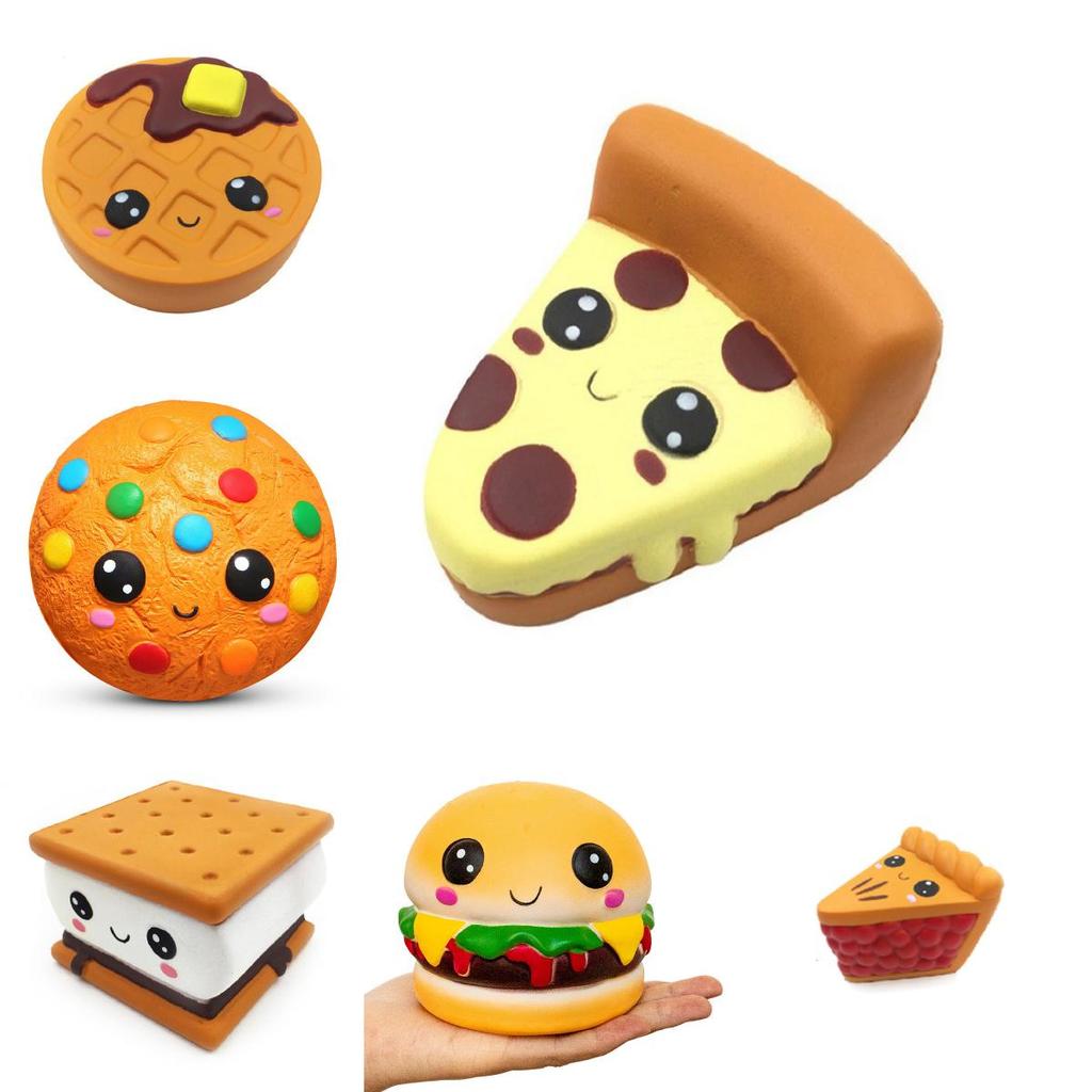 Cookies Emoji Squishy Pizza Hamburg Slow Rising Stress Reliever Squeeze Toy