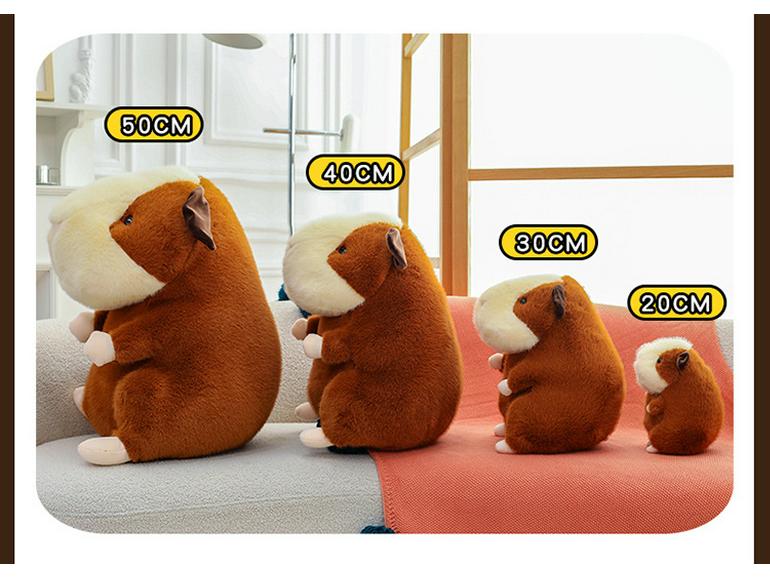 Cute Guinea Pig Plush Toy Figurine for Sleep Decoration and Holiday Gift
