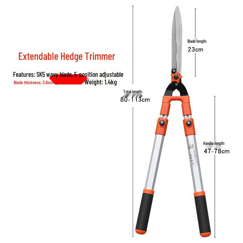 Telescopic Hedge Trimmer & Garden Shears: Powerful Lawn, Flower, and Branch Trimming Tools