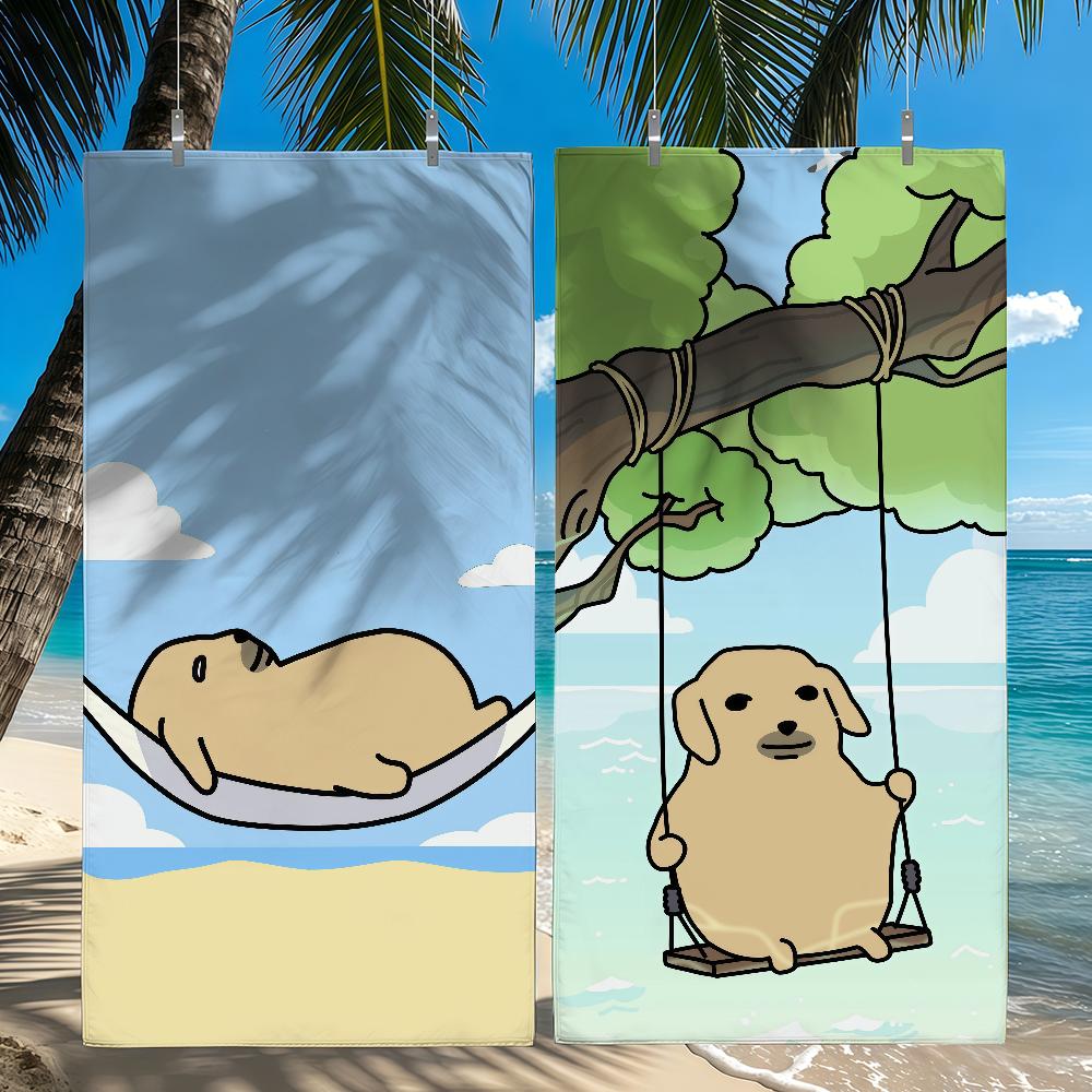 Cartoon Niedlich N-Nudaeng Handtuch Schnelltrocknend Strandhandtücher Sind Geeignet Für Schwimmbäder Camping Yoga Und Das Fitnessstudio