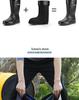 Men's Mid-Calf Non-Slip Fleece-Lined Rubber Rain Boots for Fashion, Work, and Outdoor Activities