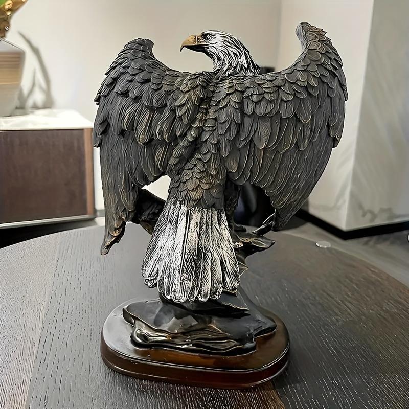 1 Stück Adlerskulptur Harzskulptur Realistische Adlerfigur mit ausgestreckten Krallen und Flügeln Büro Goth Dekoration Geeignet für Arbeitszimmer