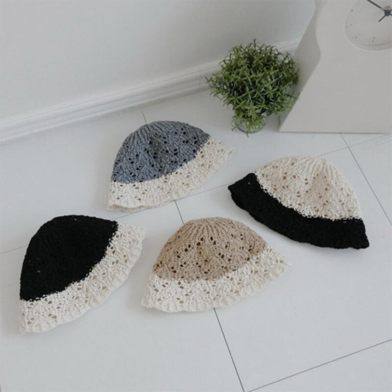 Женская двухцветная вышитая панама-ведро с тюльпанами для отпуска white