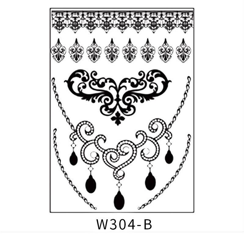Beauty Sticker Black Tattoo Sticker Temporary Tattoo Waterproof Tattoo Sticker