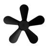 Black Power Saving Eco Fire Heat Log Burner for Heat Powered Wood Stove Fan Fireplace Fan