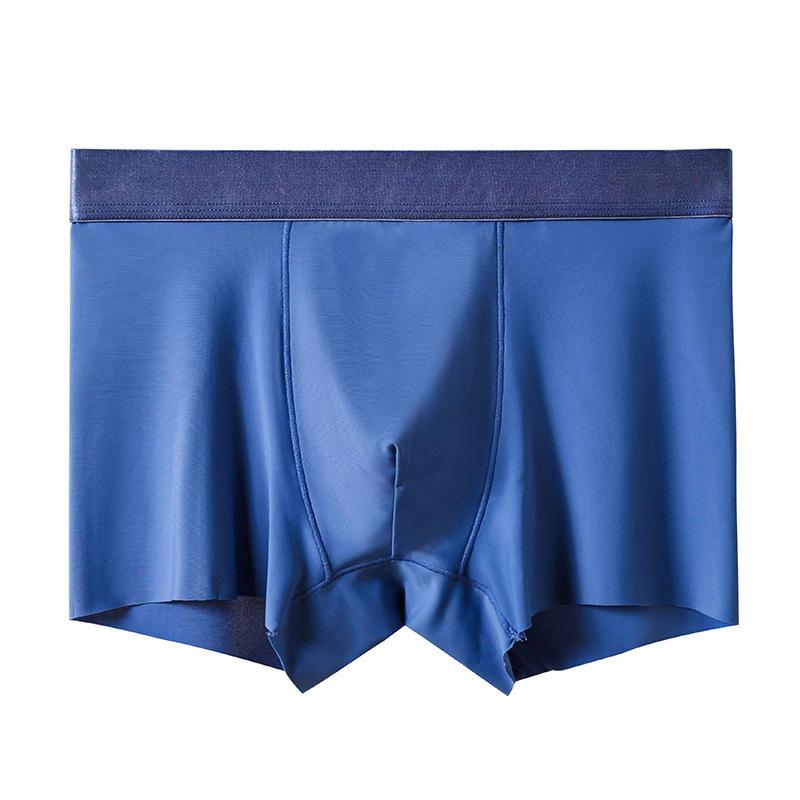 Men's Underwear New Summer Thin Style Seamless Ice Silk Comfortable Breathable Flat Corner Pants Loose