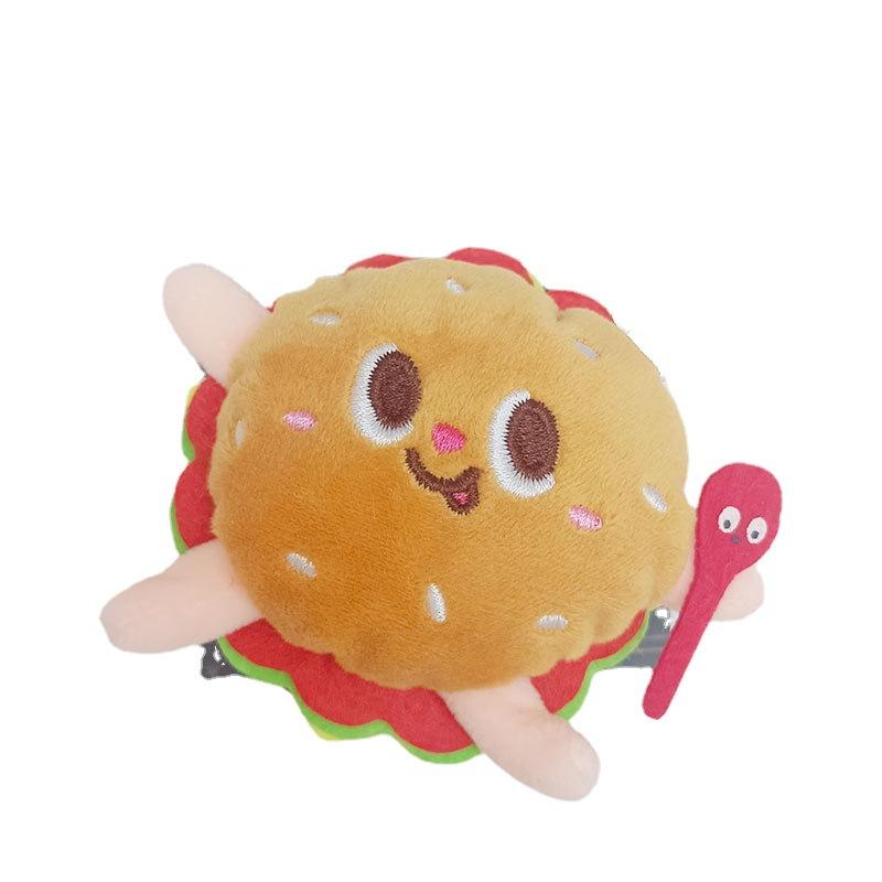 12cm Kawaii Essen Brot Hamburger Hund Pommes Plüschtier Weicher Gefüllter Plüsch Anhänger Schlüsselanhänger für Kinder Geschenke Spielzeug