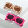 Box Sunglasses, Trendy Brand Pu Home Fashionable Versatile Simple Square Sunglasses