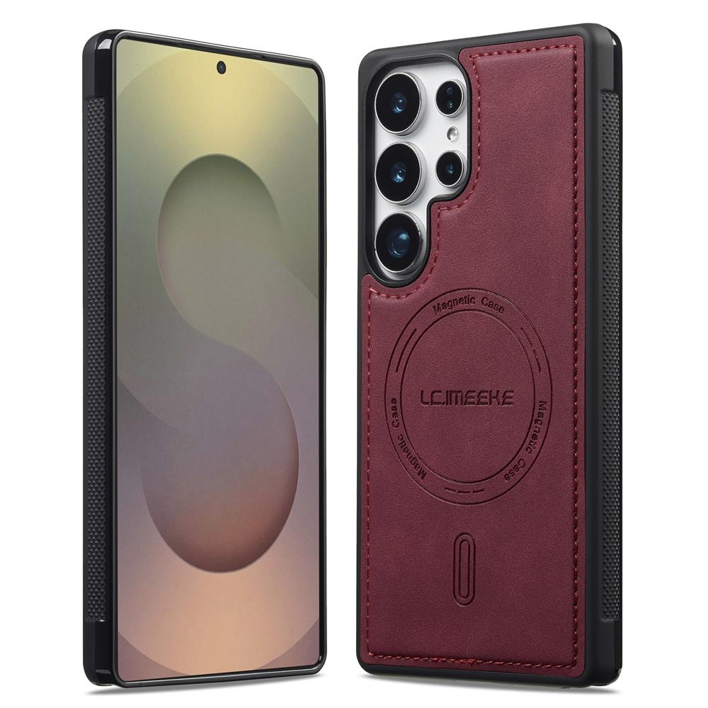 Leather Case For Samsung Galaxy S26 S25 Edge S24 Ultra S23 FE S22 FE A17 A37 A57 A16 A36 A56 Wireless Charging Magnetic Cover