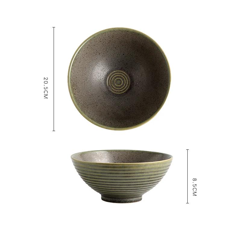 Japanese Vintage Porcelain Bowl Creative Homehold Lamian Noodles Instant Noodle Bowl Vegetable Salad Rice Soup Bowls Kitchenware