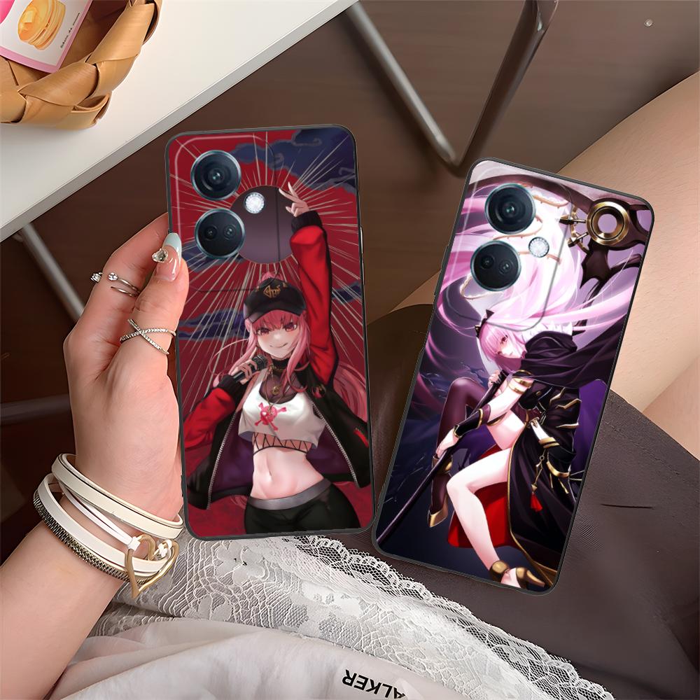 Holo Mori Calliope Mat TPU Mobiele Telefoonhoesje voor OPPO Find X9 X8 X7 X6 X5 X3 X2 Plus s Pro Ultra Lite Kleurrijke Print Cover