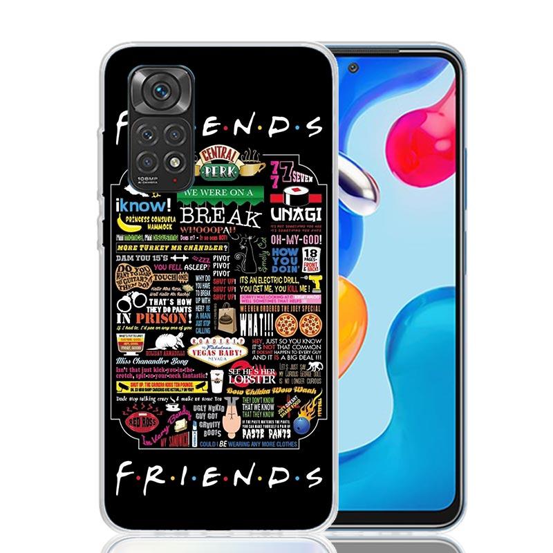 Friends Tv Show Funny Family Case Phone Cover for Xiaomi Redmi Note 14 13 12S 12 11S 11 11T 11E 10S 10 Pro Plus 5G Trend Fundas
