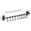 Kitchen Hook Rack Stainless Steel Wall Shelves Storage Utensils Holder Kitchen Accessories Organizer Wall Storage Rack No Punch