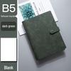 A4 Retro Leder Notizbuch mit Magnetverschluss - Unifarbe, Herausnehmbares kariertes Notizbuch