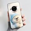 Phone Case For Nokia 125 HMD 110 4G 2024 Casing Luxury Cute Love Rabbit Funny Cartoon Black Matte Soft Silicone Shockproof Cover