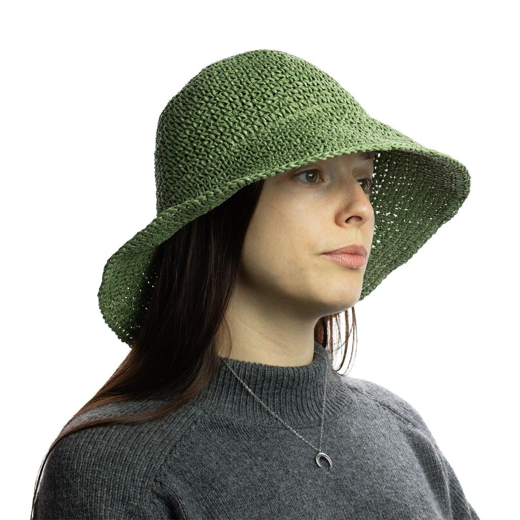 Nomad Sari Floppy Straw Sun Hat – Moss Green