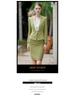 Women's Long Sleeve Collarless Suit Jacket Set - Spring/Autumn Workwear for Flight Attendants or Hotel Staff