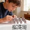 20 Stück Mini-Soldatenfigur mit Waffen Handbemaltes Soldatenmodell Spielzeug Haus Büro Schreibtischdekoration Militärliebhaber Sammlergeschenk