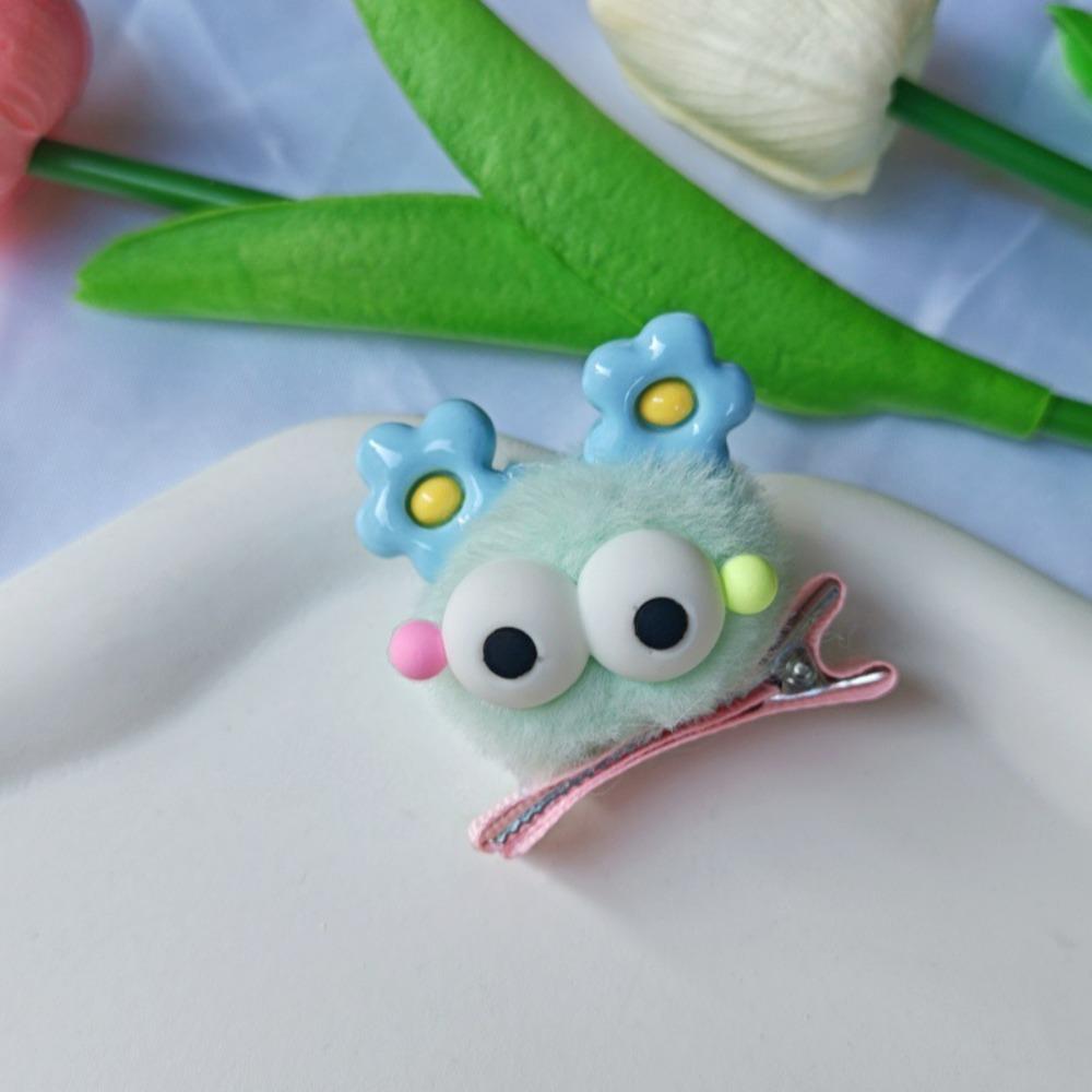 Colorful Little Monster Hairpins for Girls Cute Cartoon Big Eye Plush Doll Hair Clips Fashion Hair Accessories Headwear Gift