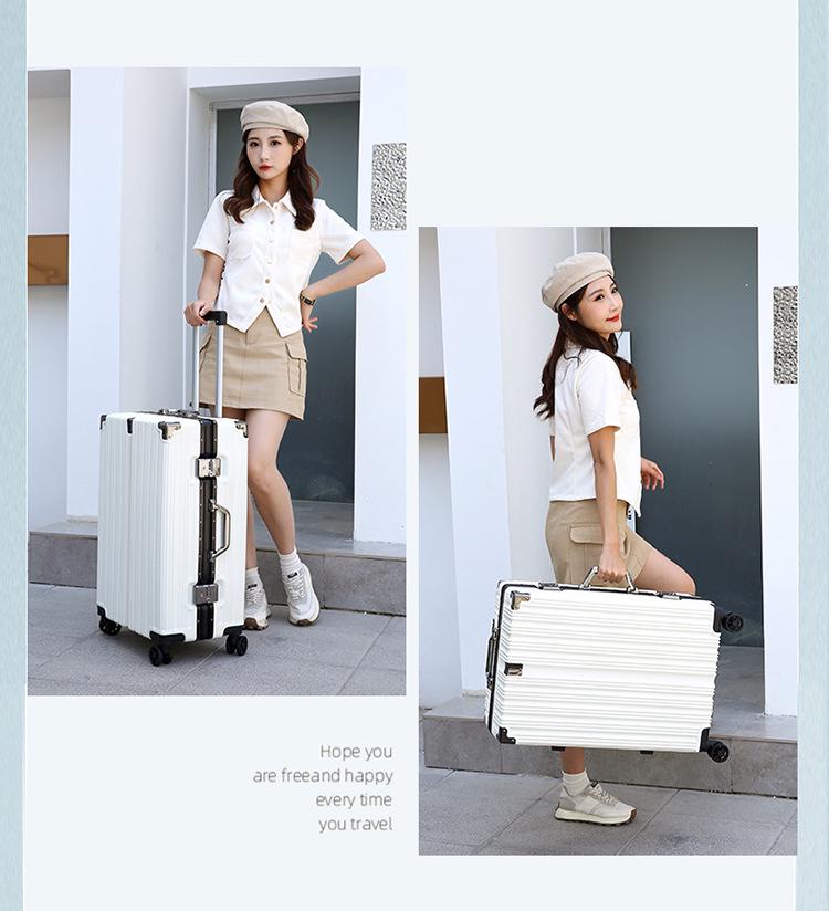 26-Zoll Aluminiumkoffer mit Fall- und Verschleißfestigkeit, Universelle leise Rollen - Ideal für Damenreisen