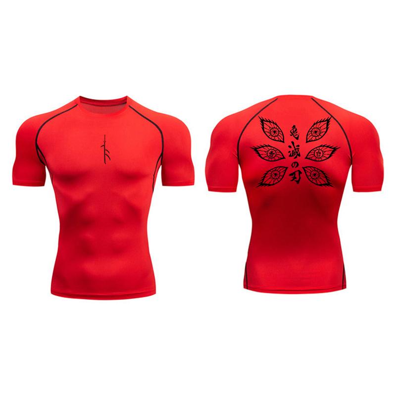 Compression Shirt for Men Gym Workout Running T-Shirt Tees Tops Athletic Quick Dry Baselayer Activewear Elastic Sweat Absorbing Tight Fit