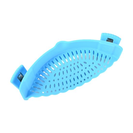 

Силиконовое зажимное сито для кастрюль и сковородок, термостойкое, быстрое сливное сито с герметичными отверстиями, легко моющееся, кухонное сито