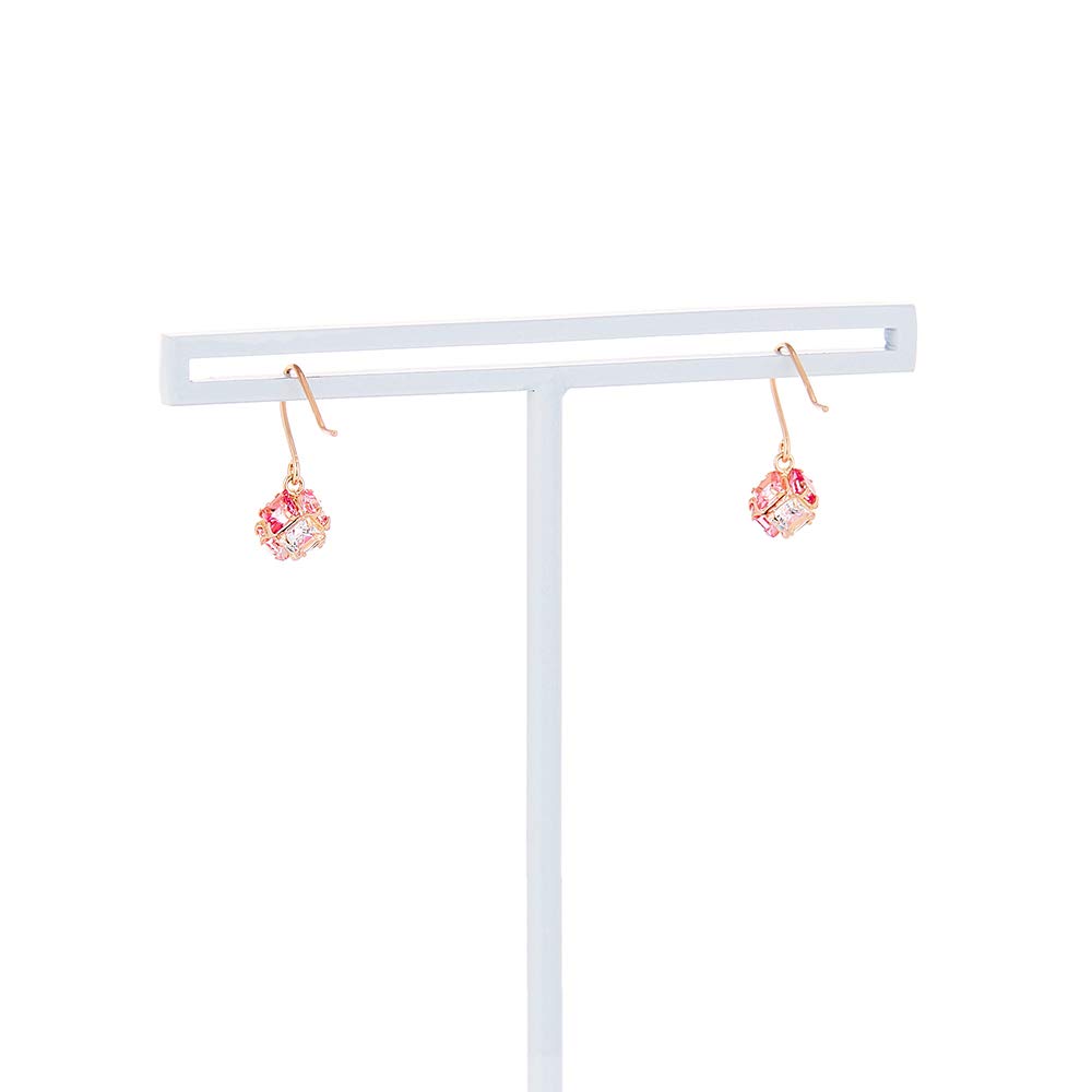 [Official] ESTELLE Women's Hook Earrings in 10K Pink Gold with November Birthstone Topaz (0222-7962-0019-0000)