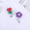 Reel Clip Cartoon Acrylic Retractable Badge Reel ID Card Clips Name Card Holder Badge Holder