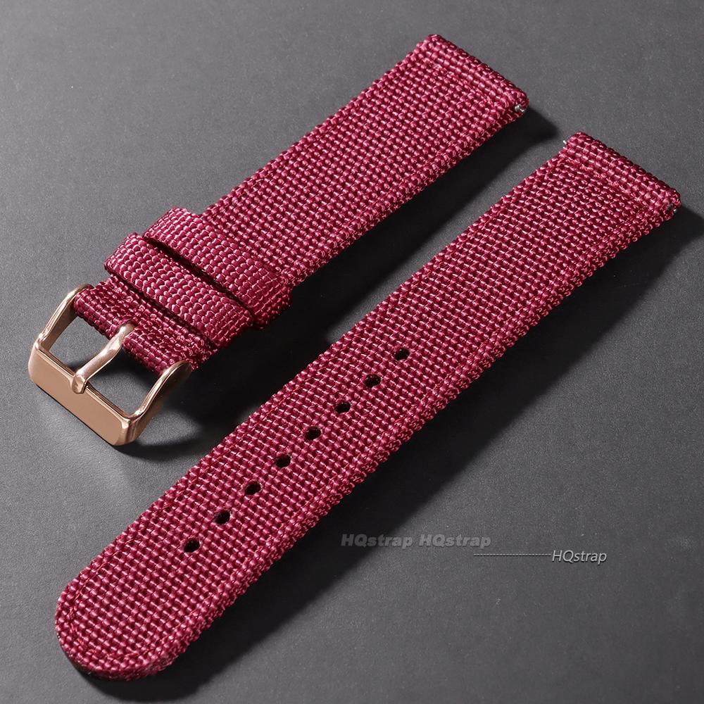 Curea de ceas din nailon țesut de 18mm 20mm 22mm 24mm Bandă sportivă pentru Seiko pentru Huawei Bandă din material textil pânză Brățară universală cu eliberare rapidă