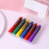 Glow-in-the-Dark Halloween Face Paint Crayons - 6 Colors, Water-Soluble, Luminous Body Art