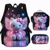 Stitc Schoolbag, Primary And Secondary School Student Backpack, Satchel, Pencil Case, Three-Piece Set, Animation Cartoon