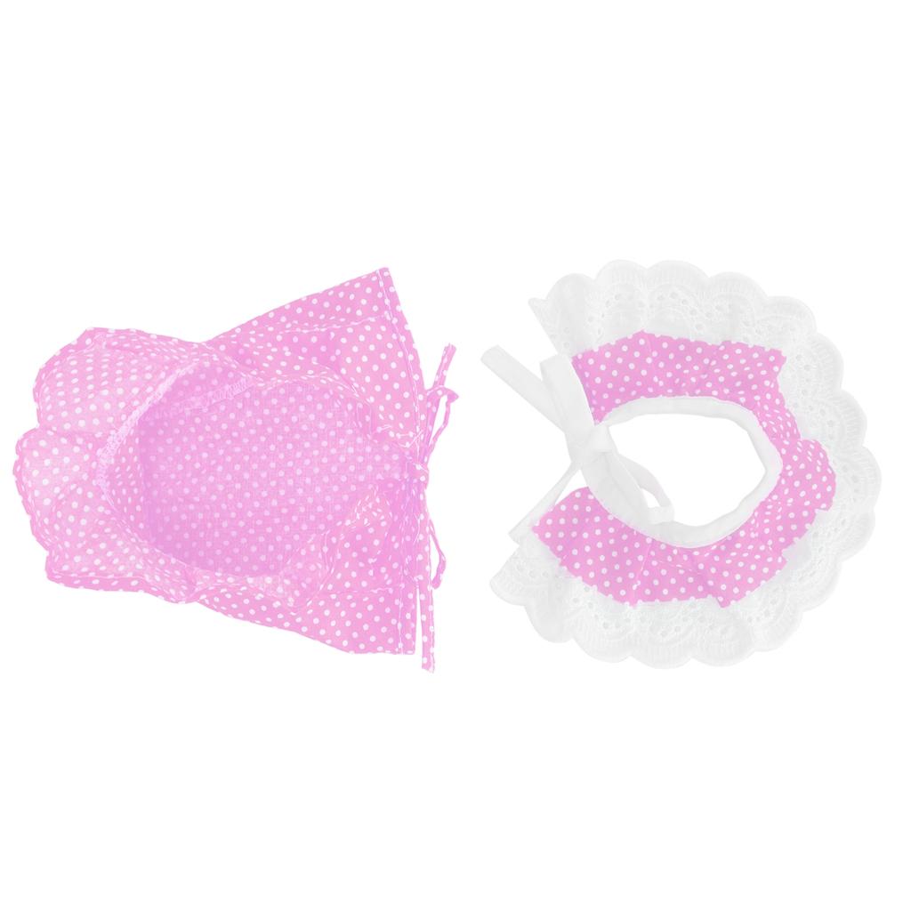 Pet Adorable Lace Bib Scarf Breathable Dot Hat Little Pig Pet Decoration Accessories
