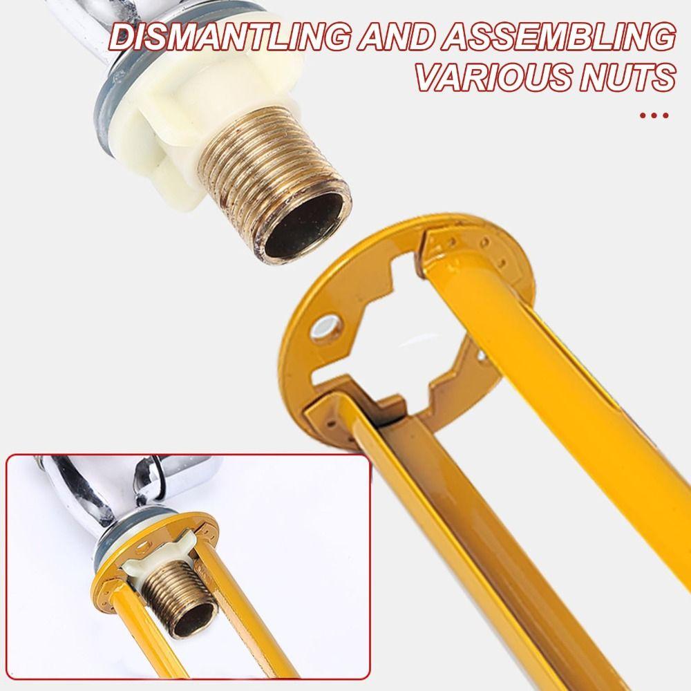Heavy Duty Bathroom Wrench AntiSlip Handle Sink Installation Wrench  Household Plumbing