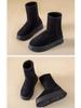 Women's Mid-Calf Soft-Soled Snow Boots - Thick, Non-Slip, Waterproof, Plus Velvet, Winter Cotton Shoes