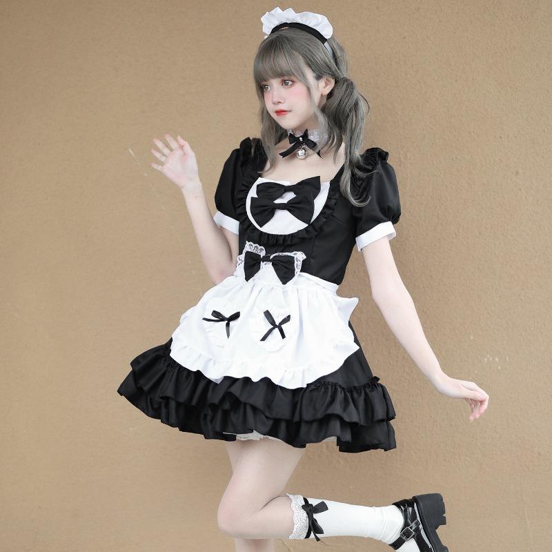 Cosplay Soft Girl Maid Dress Pure Cute Pink Maid Uniform Suit Cosplay