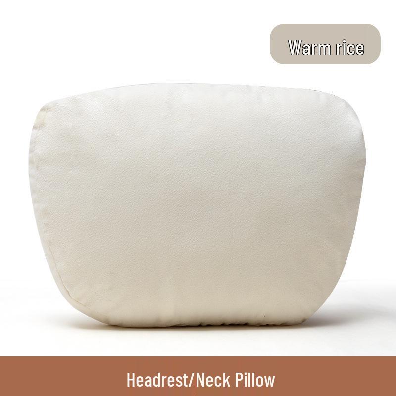 Luxus Universelles Auto Nacken- & Lendenstützkissen - Plüsch Kopfstütze für Sportsitze
