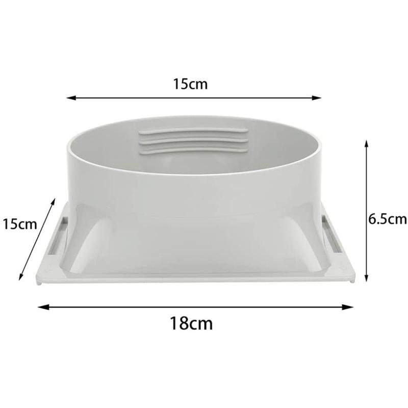 Interfaccia Tubo di Scarico Condizionatore d'Aria, Connettore Adattatore Corpo Condizionatore Portatile Domestico Mobile, Quadrato 15cm