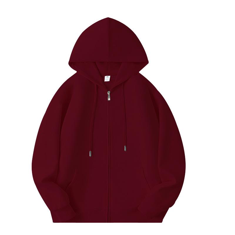 Unisex 320g Cotton Zipper Hooded Cardigan - Trendy Autumn Casual Top