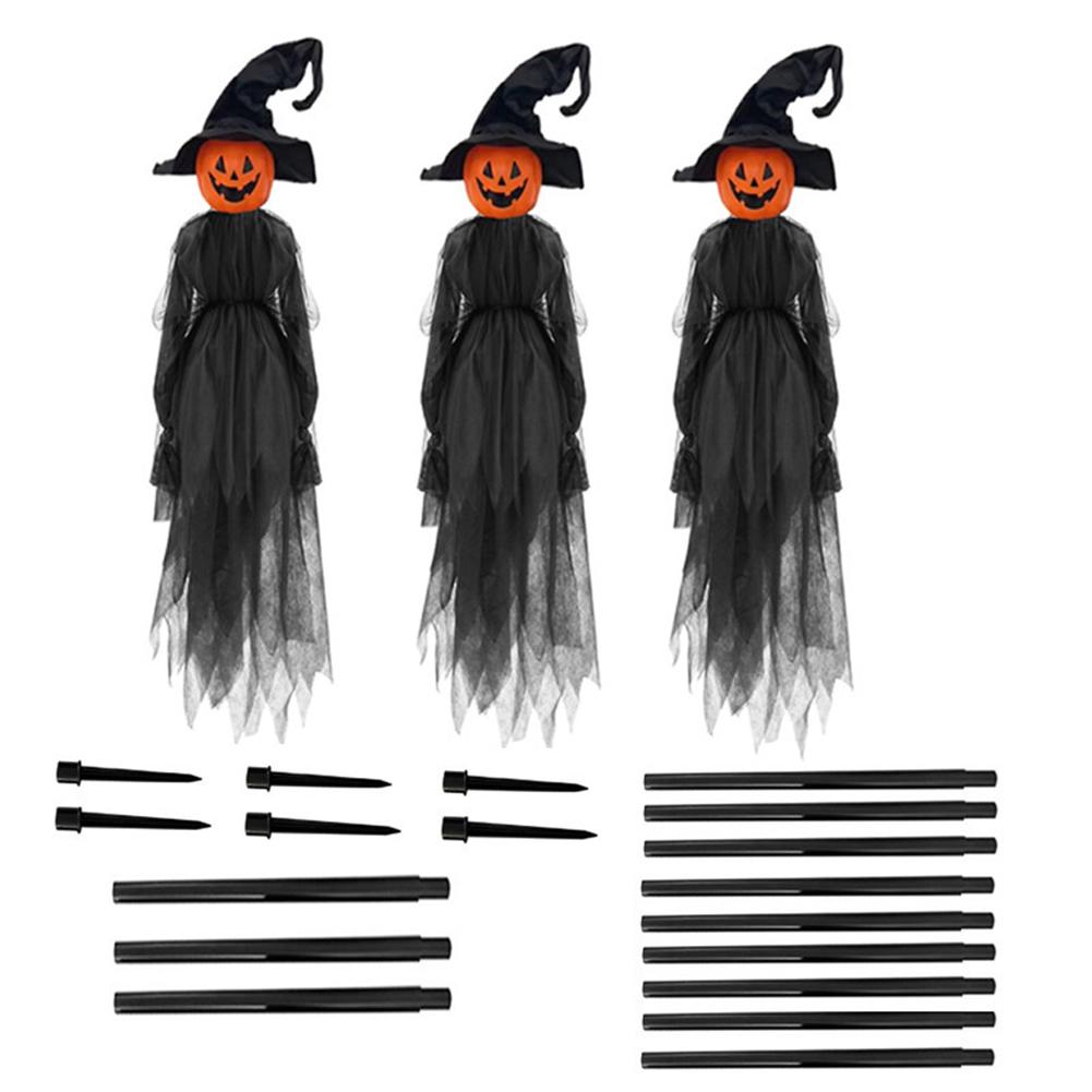 Halloween Holding Hands Witches Pumpkin Witches Light Up Witches With Scary Screaming Voice For Outdoor Decor