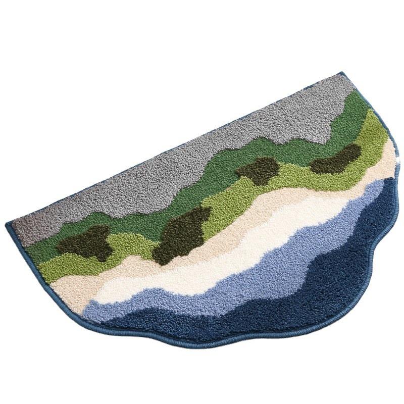 Ins Style Fresh Home Imitation Cashmere Absorbent and Anti Slip Floor Mat for Bathroom Entrance