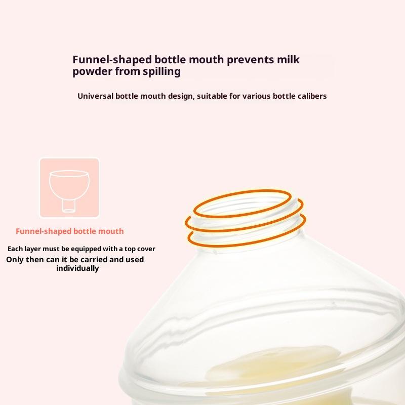 Baby Feeding Portable 4 Layer Milk Powder Storage Box Fruit Snacks Candy Food Container