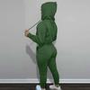 Women's  And Winter Padded Hooded Sweatshirt Two-Piece Casual Sports Suit