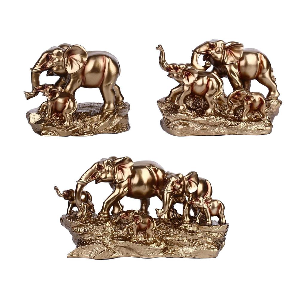 Elephant Statue Resin Elephant Figurine,Home Decor ,Housewarming Animal Sculpture Elephant Decor for Household Kitchen Dining