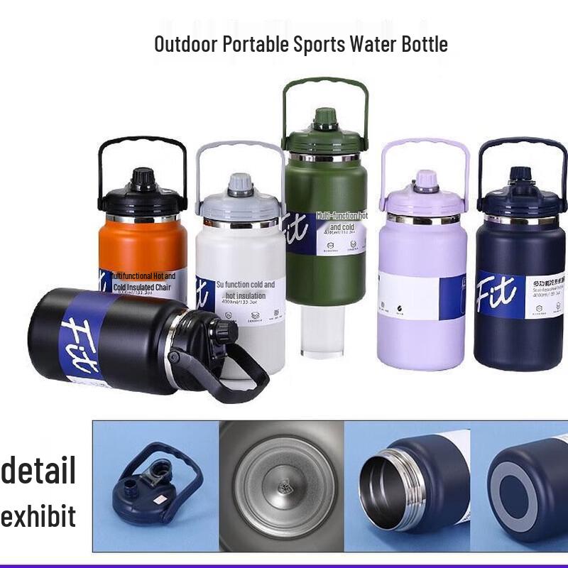 Large Capacity 304 Stainless Steel Insulated Sports Water Bottle