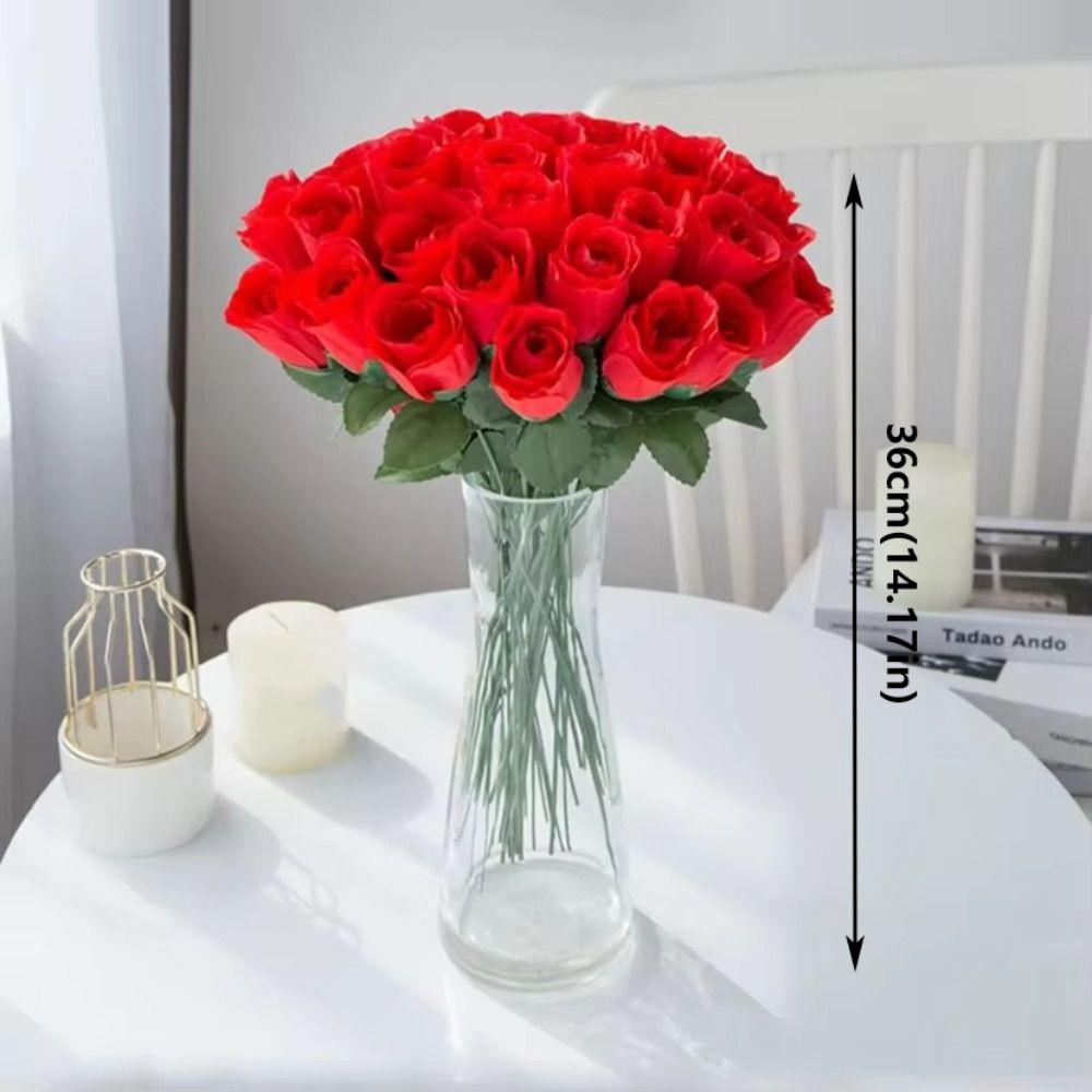 10Pcs Landscape Artificial Rose Flower Wedding Wreath Simulated Flowers Rose Wreath Home Decor
