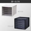 IRIS OHYAMA Letter Case A4 with Index Drawer Document Storage Plastic for Office Work from White [Shallow 5-Tier] Stickers, Case, Case, Desktop,