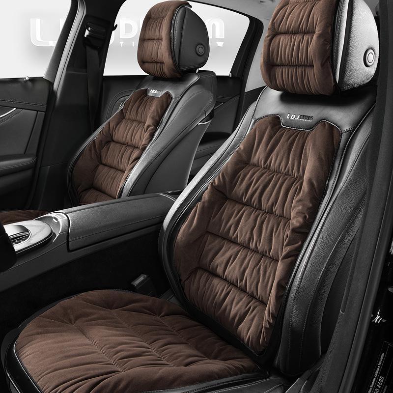 Winter Minimalist Plush Car Seat Cushion - Thickened for Warmth