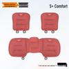 Equation Leopard Titanium Universal Nappa Leather Car Seat Cushion - All-Season, Breathable, High-Grade Rear Cover